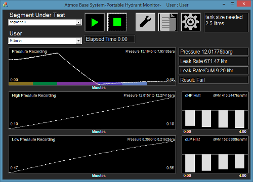 Atmos Portable Tightness Monitor Screenshot
