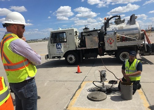 Atmos Portable Tightness Monitor on Runway